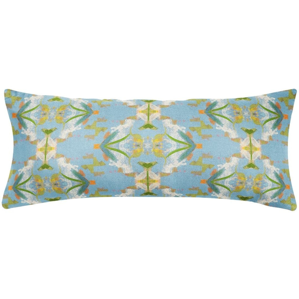 English Garden Blue Throw Pillow 14"x36" bolster