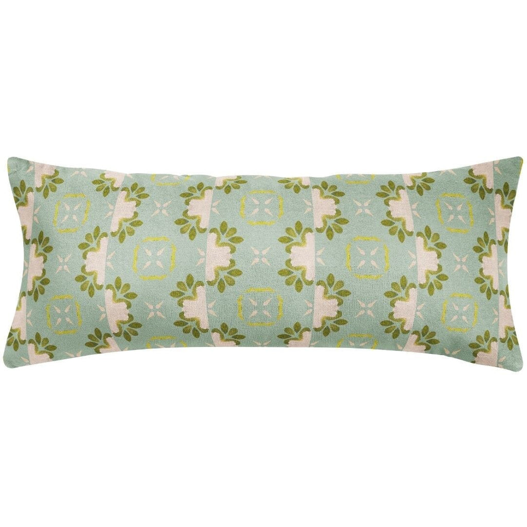 Primrose Blue Throw Pillow 14"x36" bolster