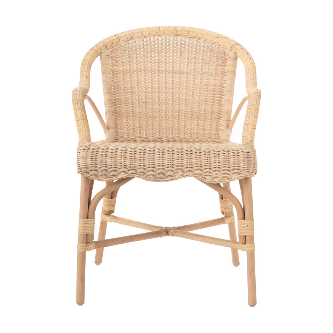 Hope Hill Chair by Amanda Lindroth rattan chair front view