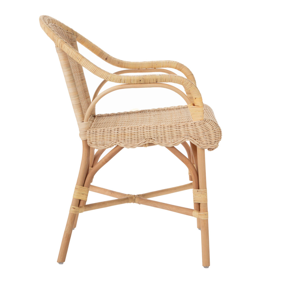 Hope Hill Chair by Amanda Lindroth rattan chair side view