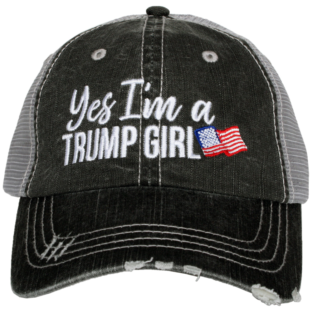 Yes I&#39;m A Trump Girl Trucker Hat