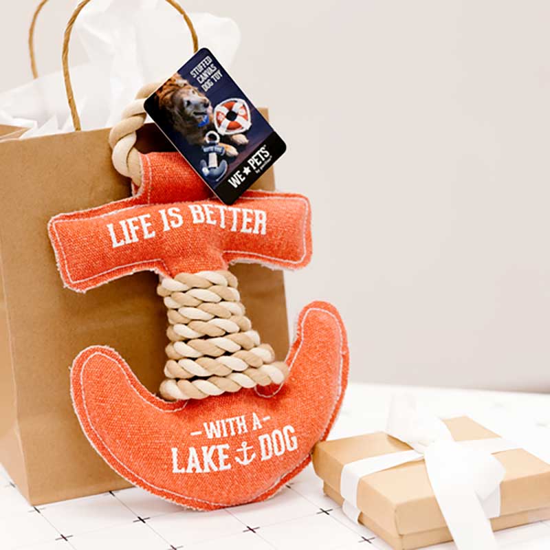 Lake Dog Canvas Chew Toy makes a great dog-lover gift
