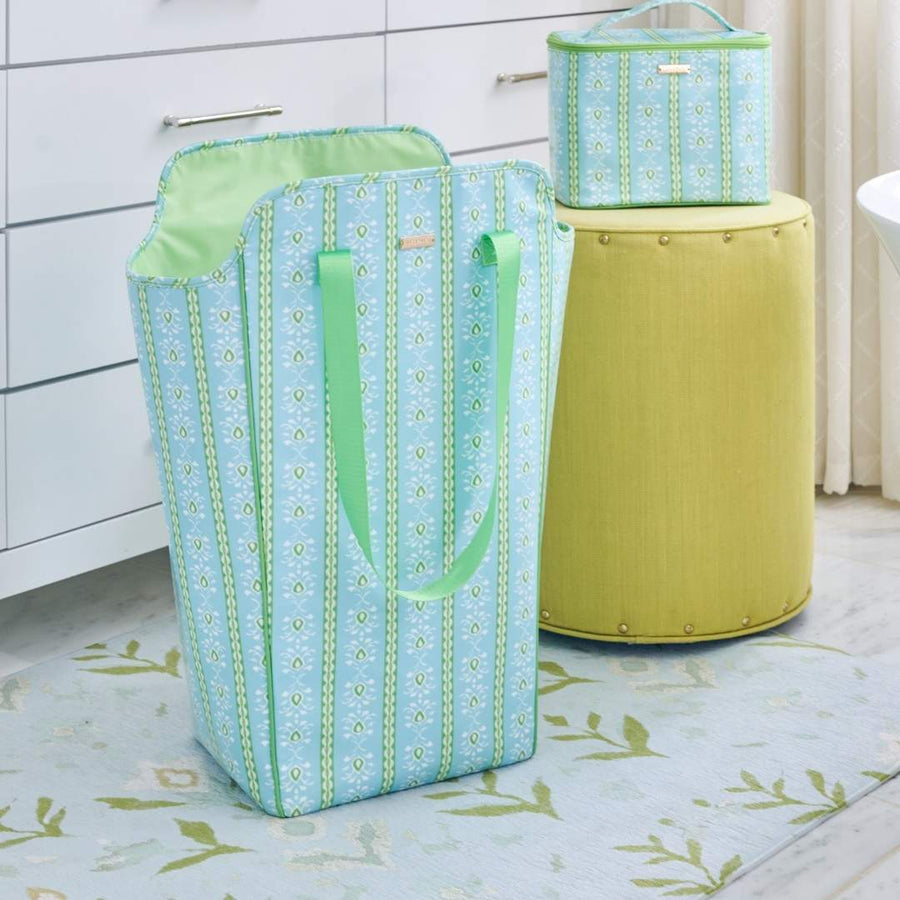 Rosemary Stripe Blue Laundry Bag is perfect for home or college