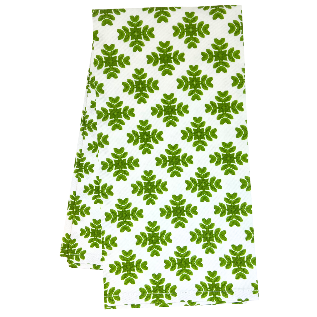 Brushstrokes Green Tea Towel