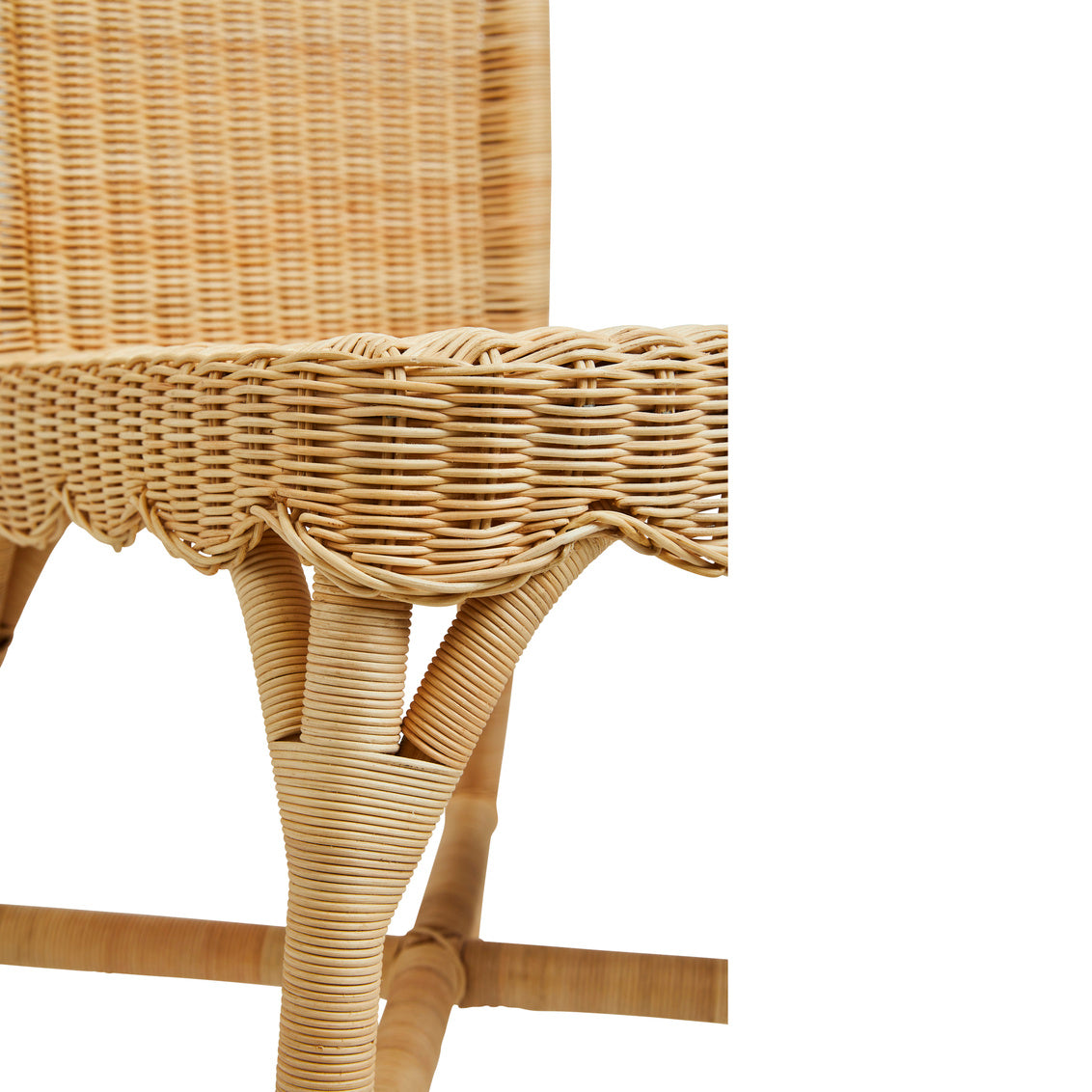 Linton Chair wicker leg detail