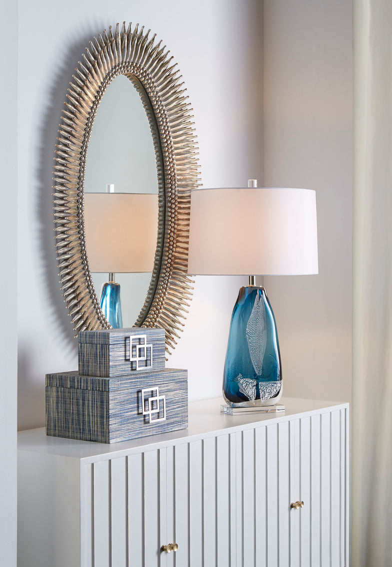 Lucius Mirror - Silver in lifestyle setting