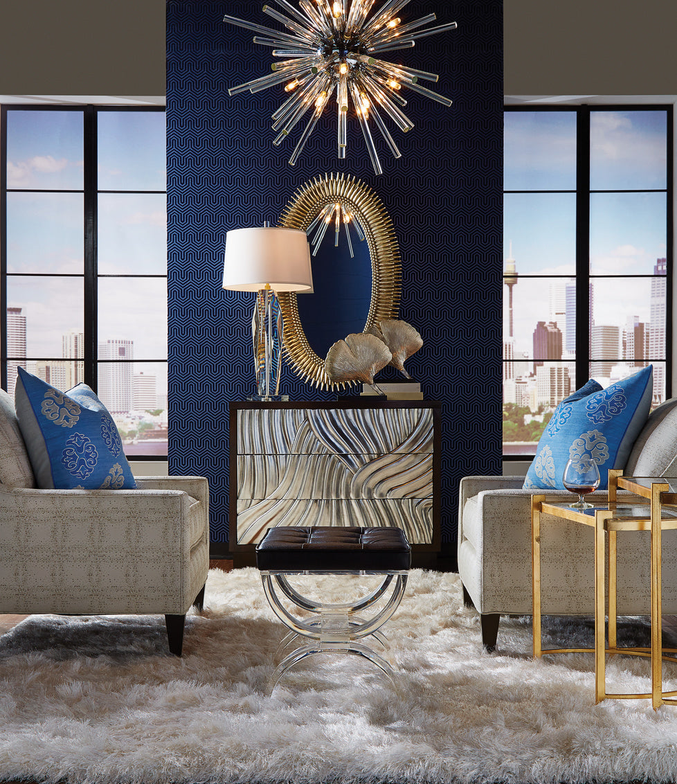 Lucius Mirror - Silver fits well into a dramatic decor