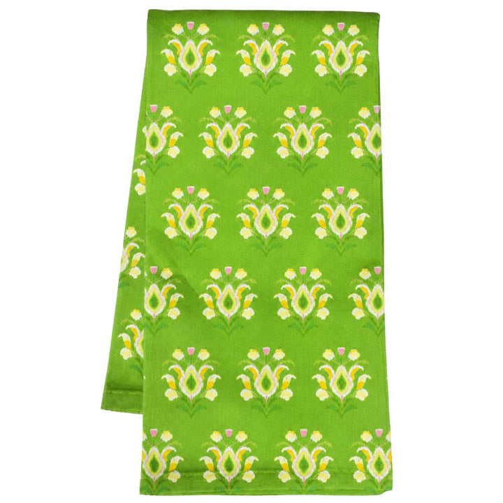 Rosemary Meadow Tea Towel in vibrant green