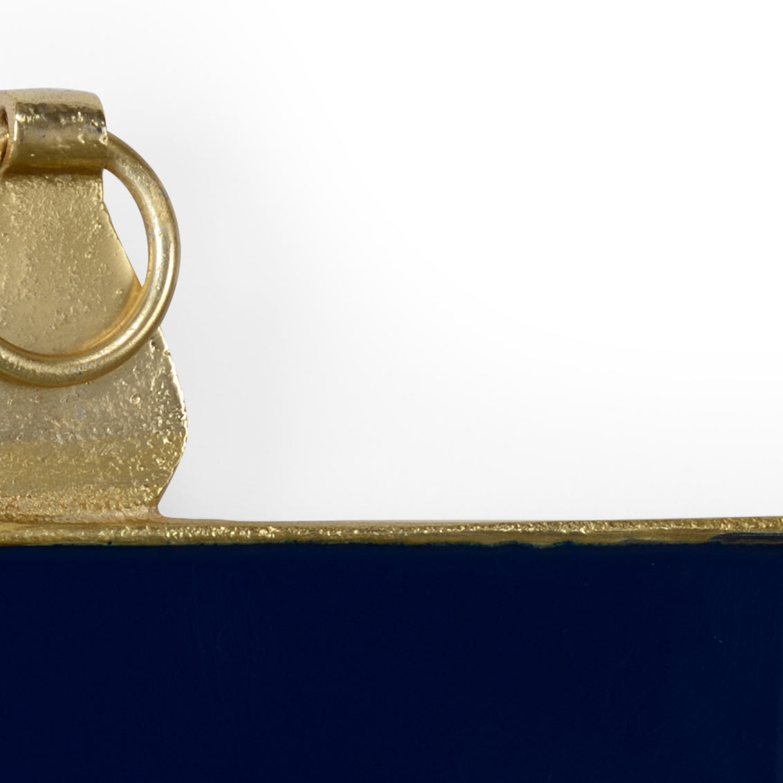 Navy Enamel Wall Photo Frame - Large gold trim detail