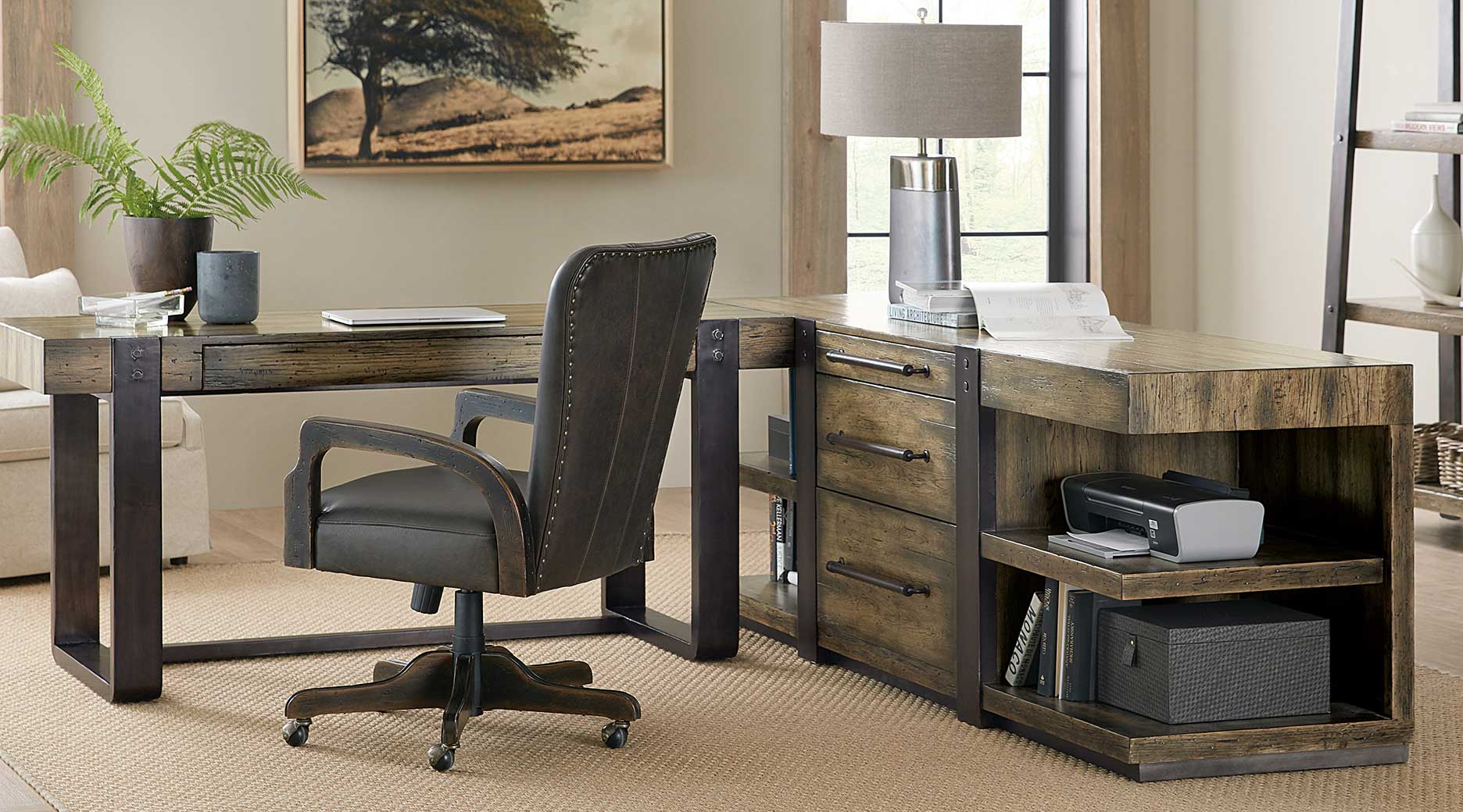 Hooker Furniture home office furniture display symbolic of the New Normal work-at-home