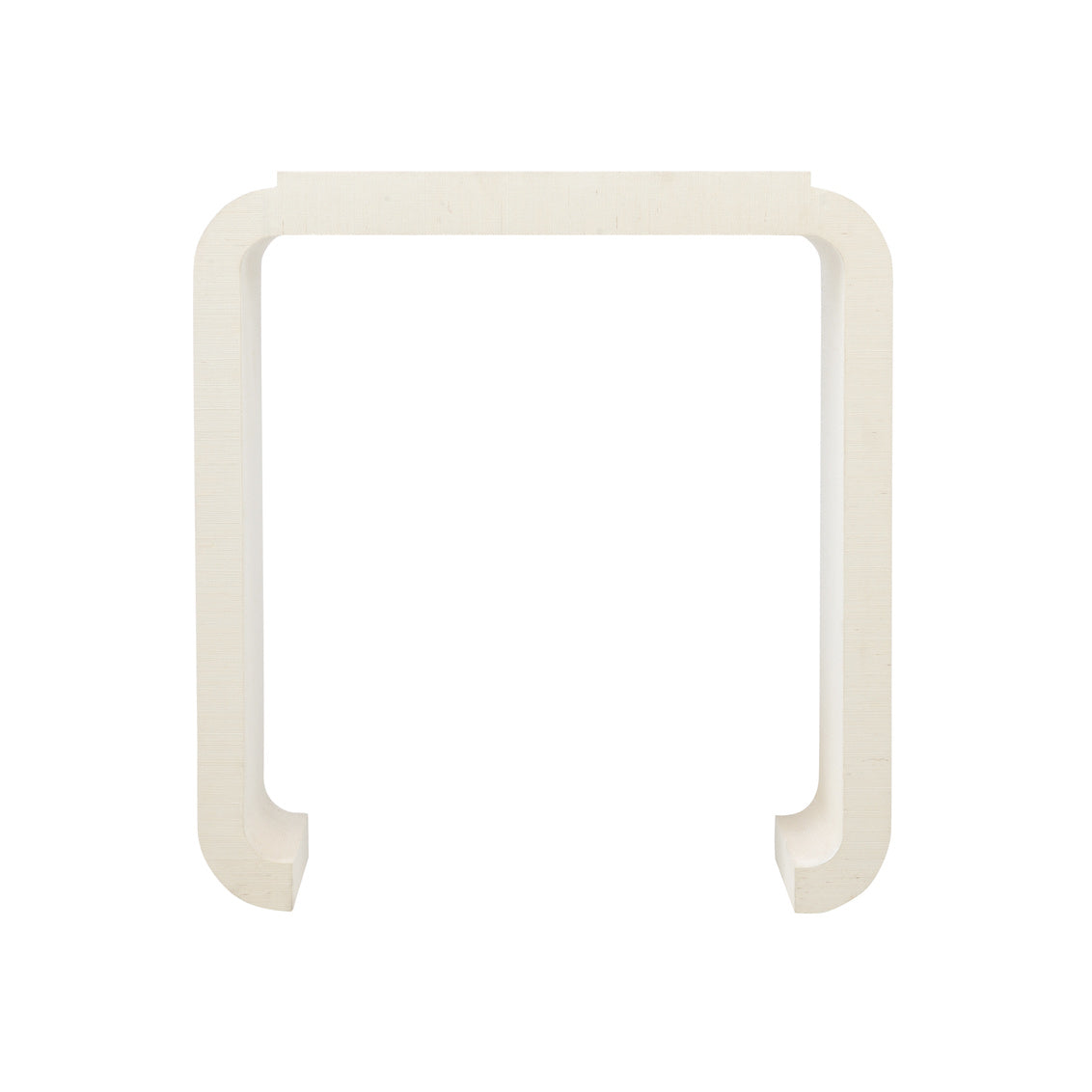 Notched Waterfall Console - Grasscloth front view