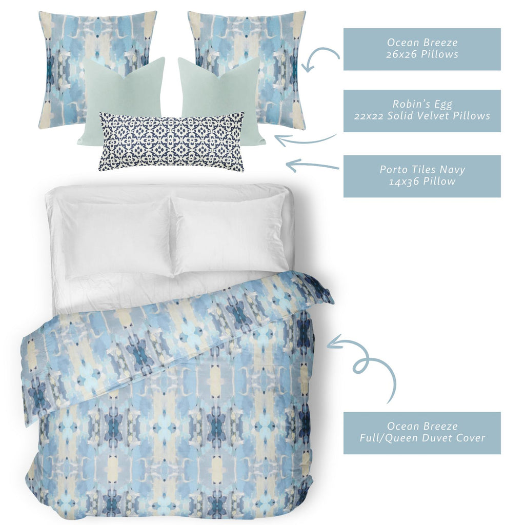 Ocean Breeze Duvet Cover pairs with a variety of patterns