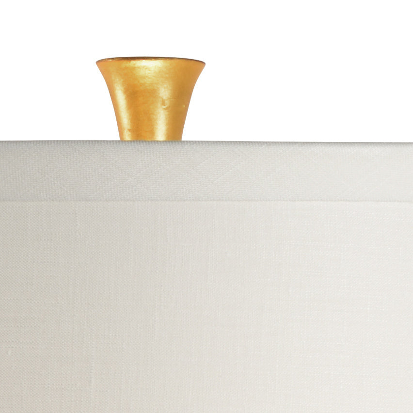 Olsen Table Lamp - Sea Mist has an ivory linen shade
