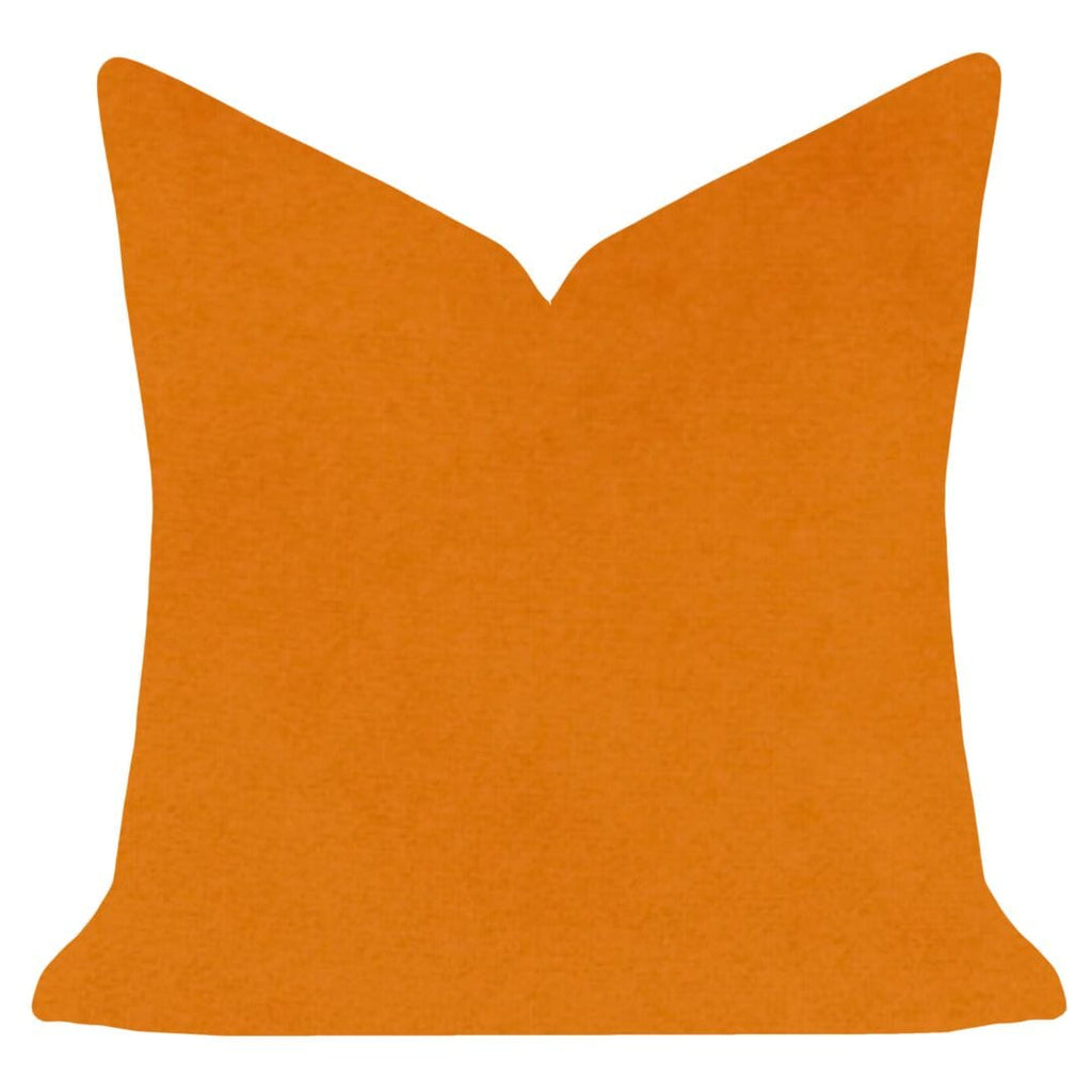 Orange Solid Velvet Pillow 22" square