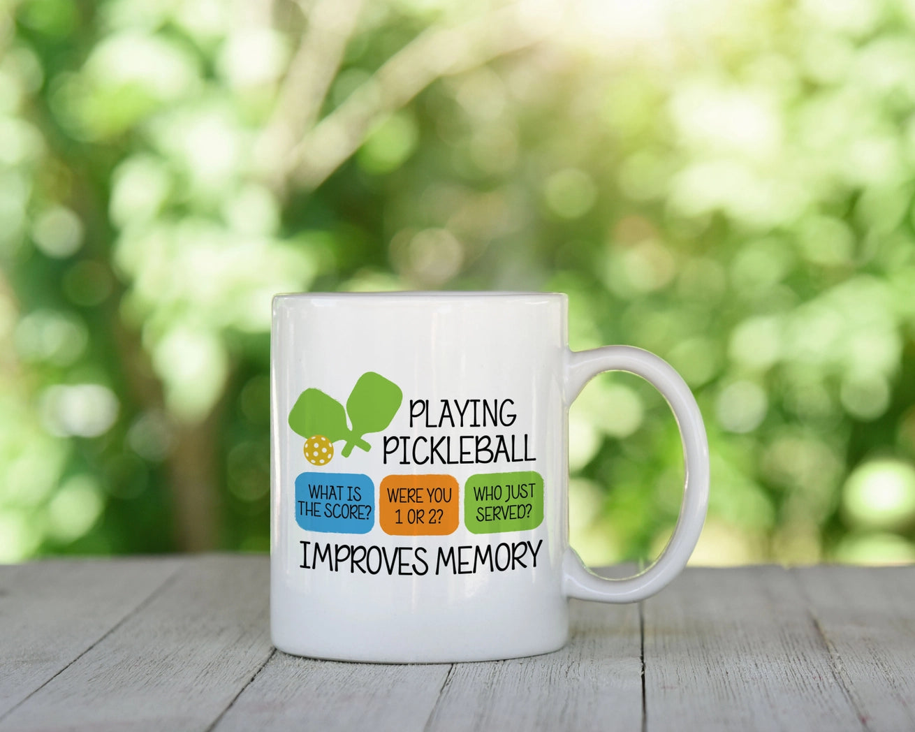 Pickleball Improves Memory Coffee Mug closeup