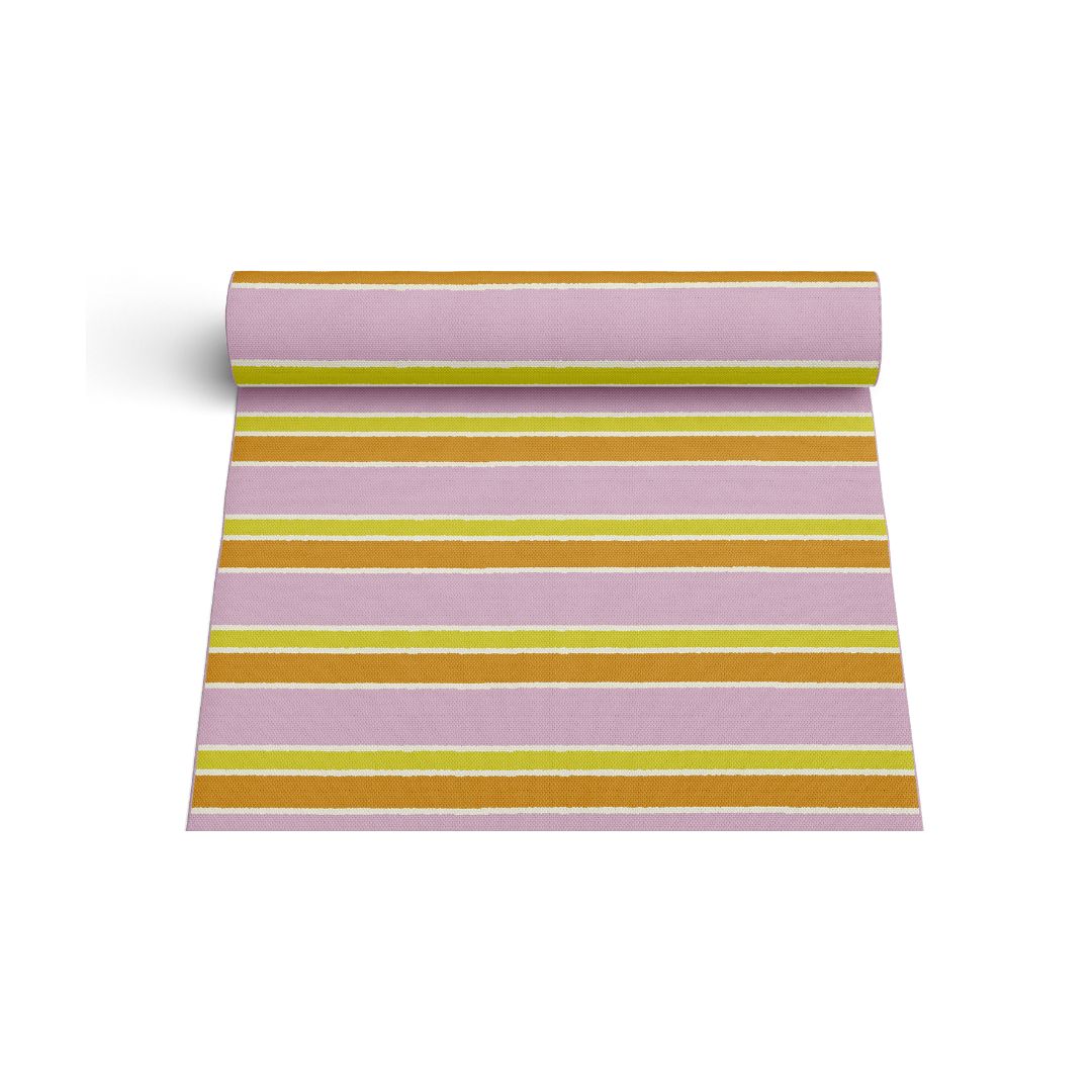 Striped Pink-Orange Floor Mat