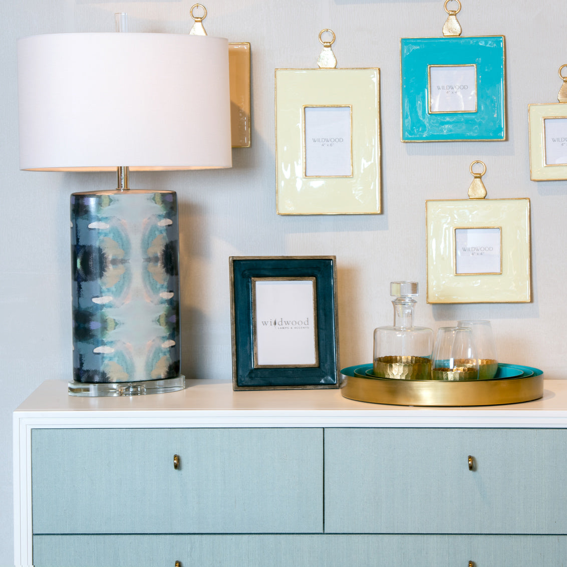 Pistachio Enamel Wall Photo Frame - Medium in a collection of frames