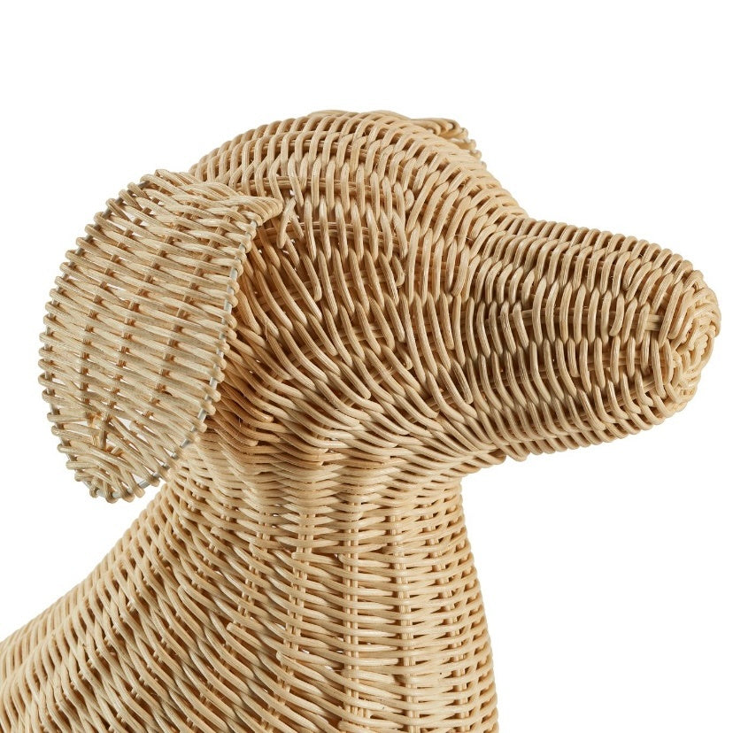 Potcake Wicker Dog (Large) by Amanda Lindroth rattan weave detail