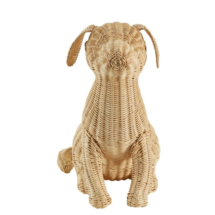 Potcake Wicker Dog (Large) by Amanda Lindroth front view