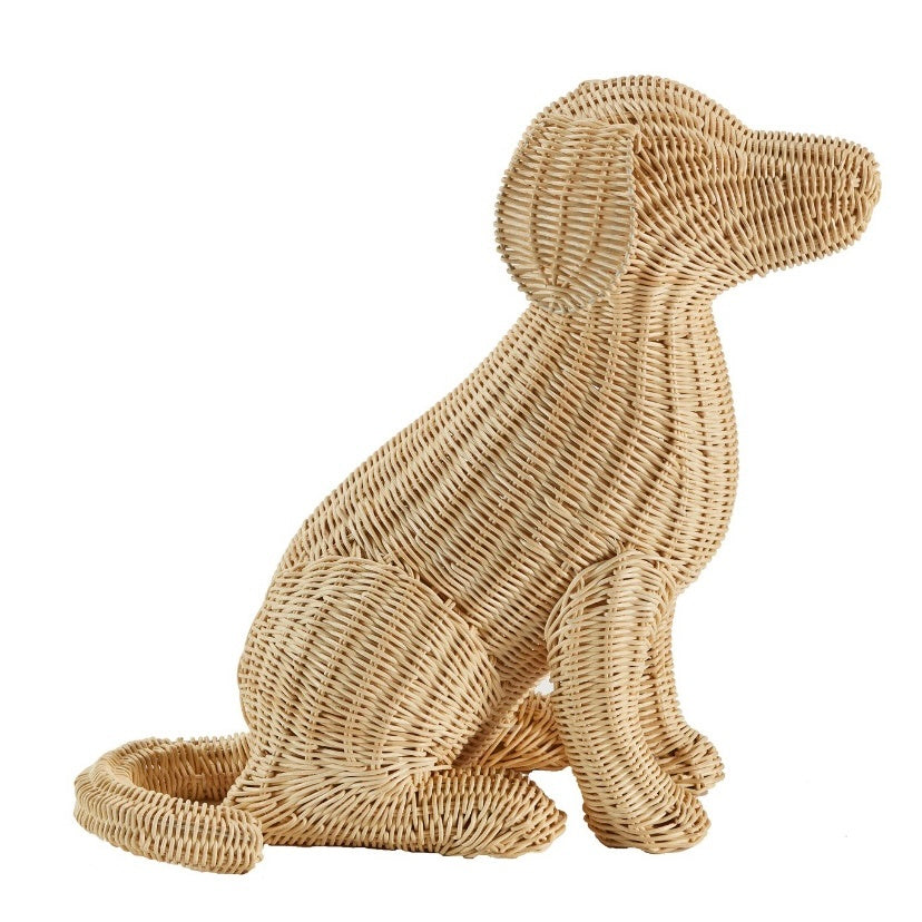 Potcake Wicker Dog (Large) by Amanda Lindroth side view