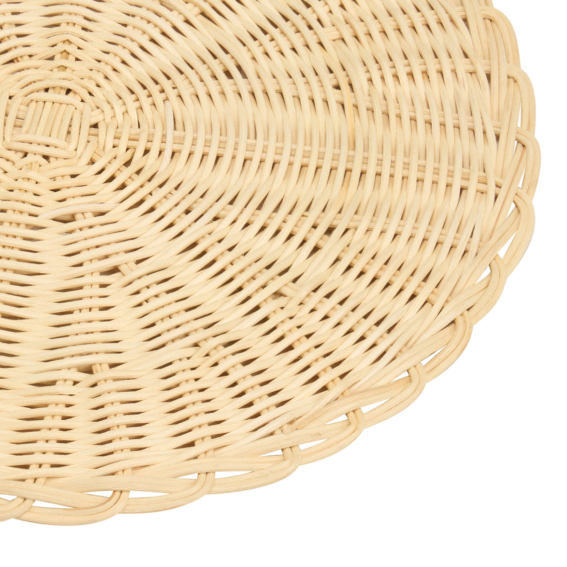 Rattan Placemats (Set of 4) signature braid weave trim