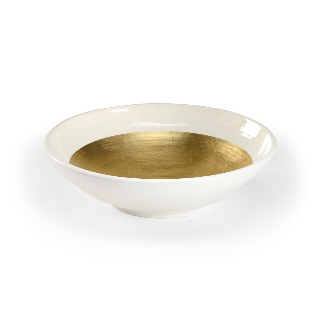 Ritrovo Bowl in ceramic with gold leaf finish