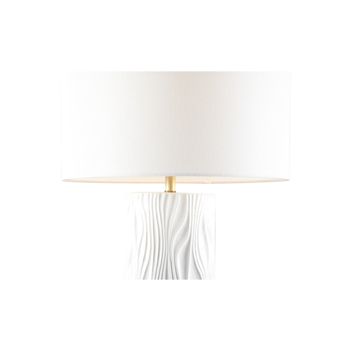 Satin Folds Lamp in white, detail view