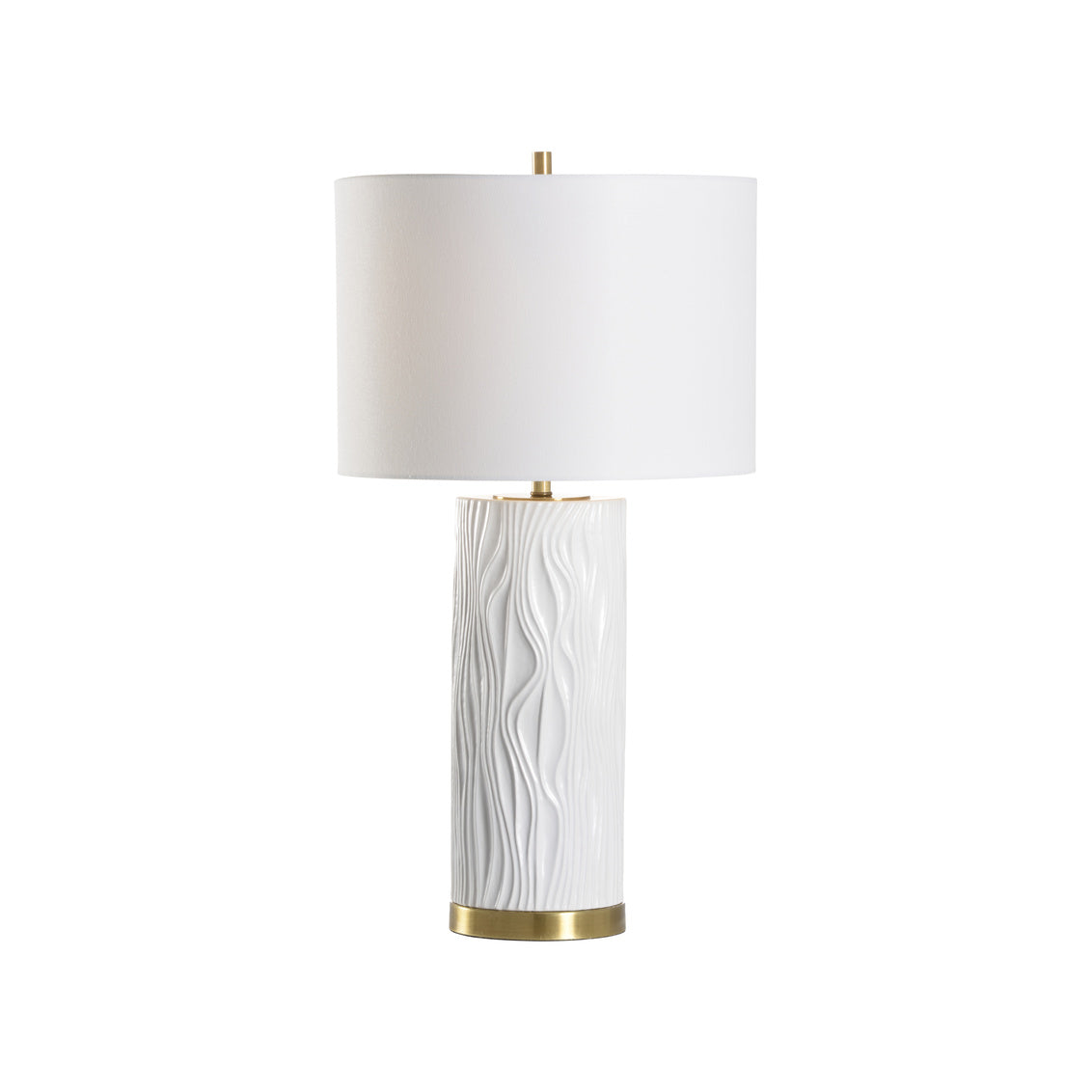Satin Folds Lamp in white