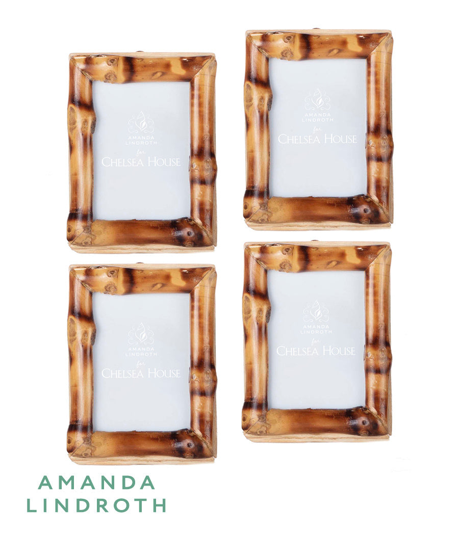 Short Knot Bamboo Photo Frame - 2x3 Set of 4 crafted from short-knot bamboo