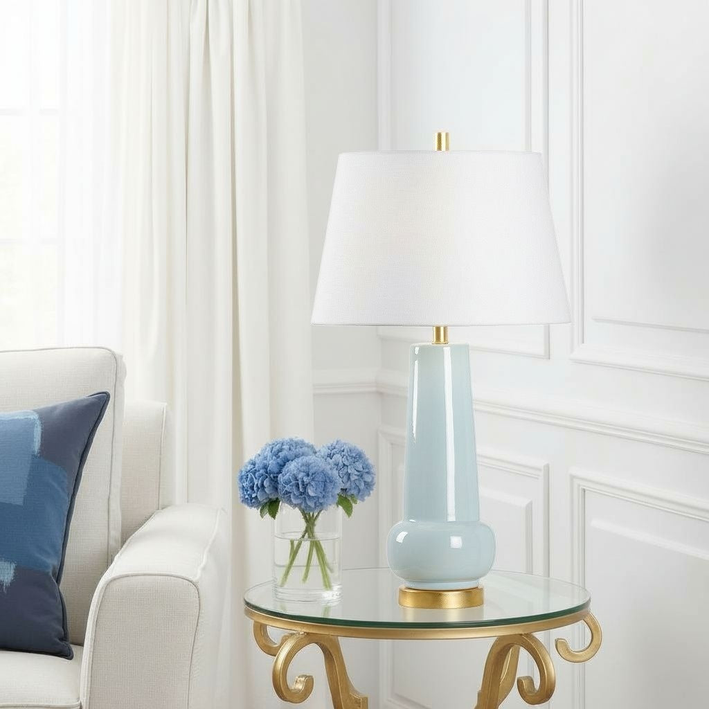 Sigird Lamp - Robin's Egg in lifestyle living space setting
