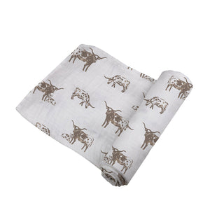 Texas Longhorn Bamboo Swaddle rolled out