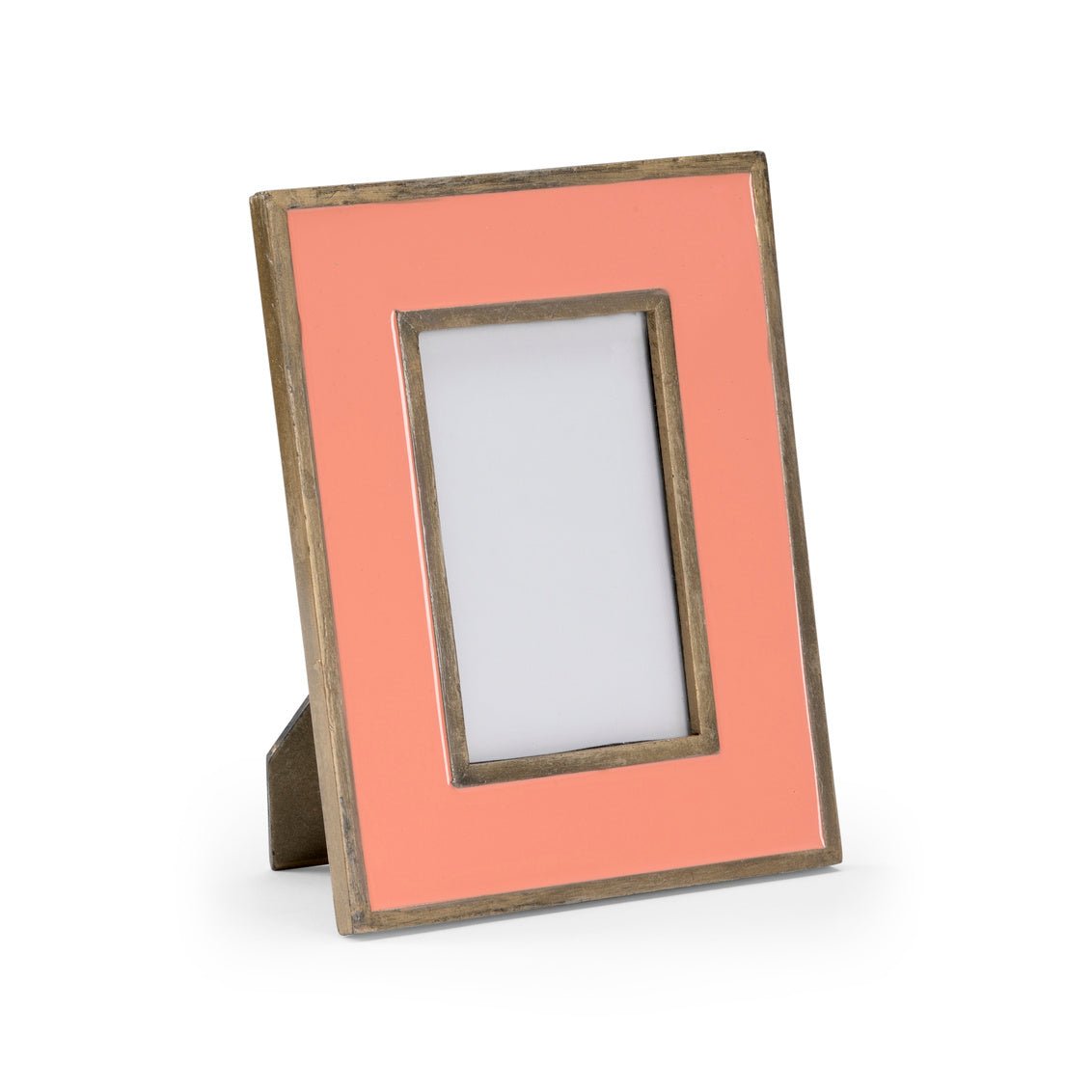 Sockeye Photo Frame in salmon enamel and antique gold trim