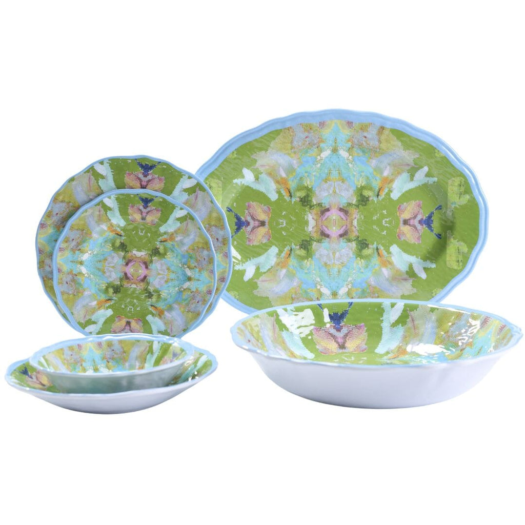 Stained Glass Green Melamine serve-ware