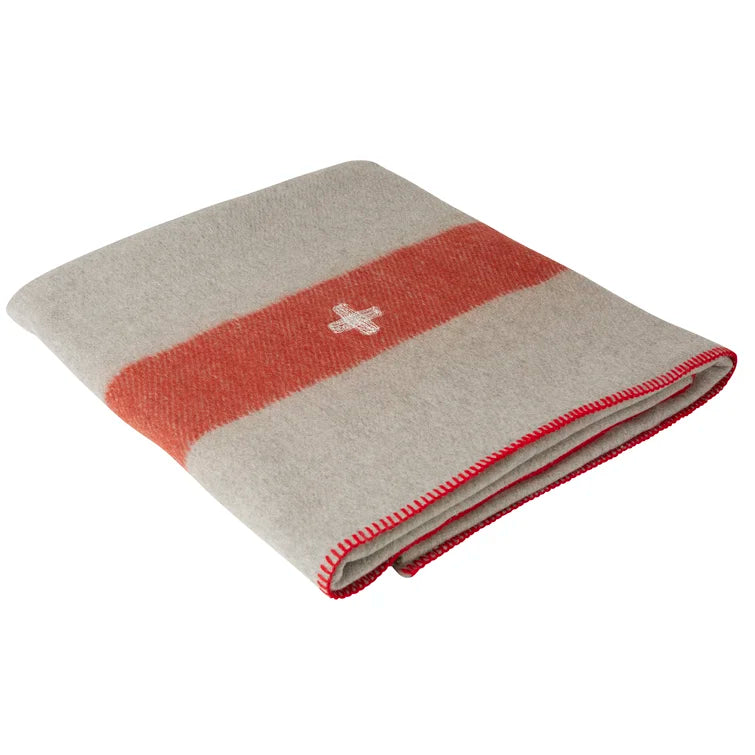 Swiss Army Wool Blanket grey/orange