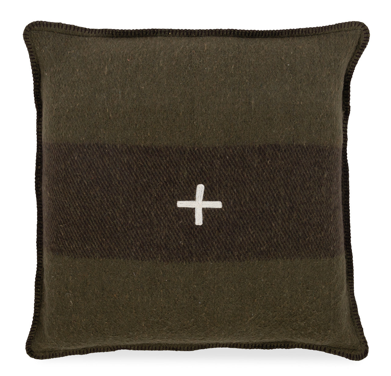 Swiss Army Pillow Cover green/brown 24x24