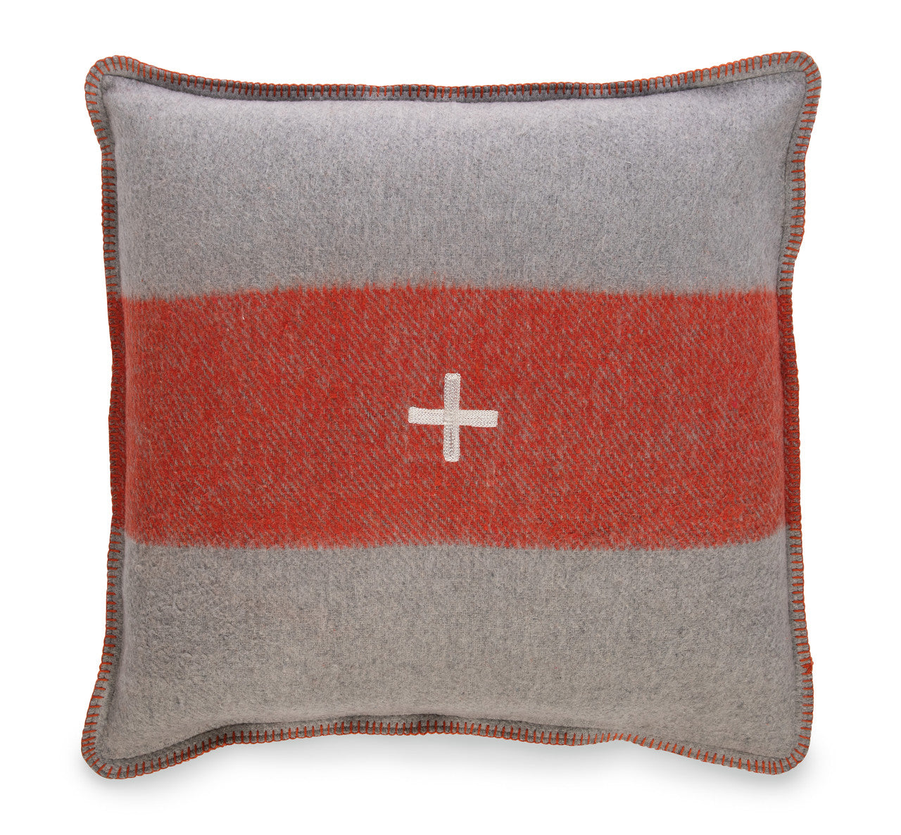 Swiss Army Pillow Cover grey/orange 24x24