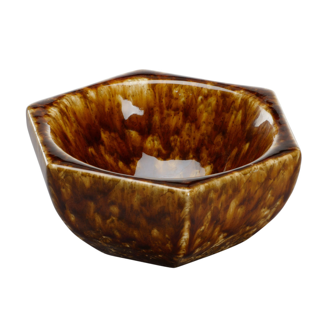 Tortoise Hexagonal Ceramic Bowl adds a simple but functional element to any room