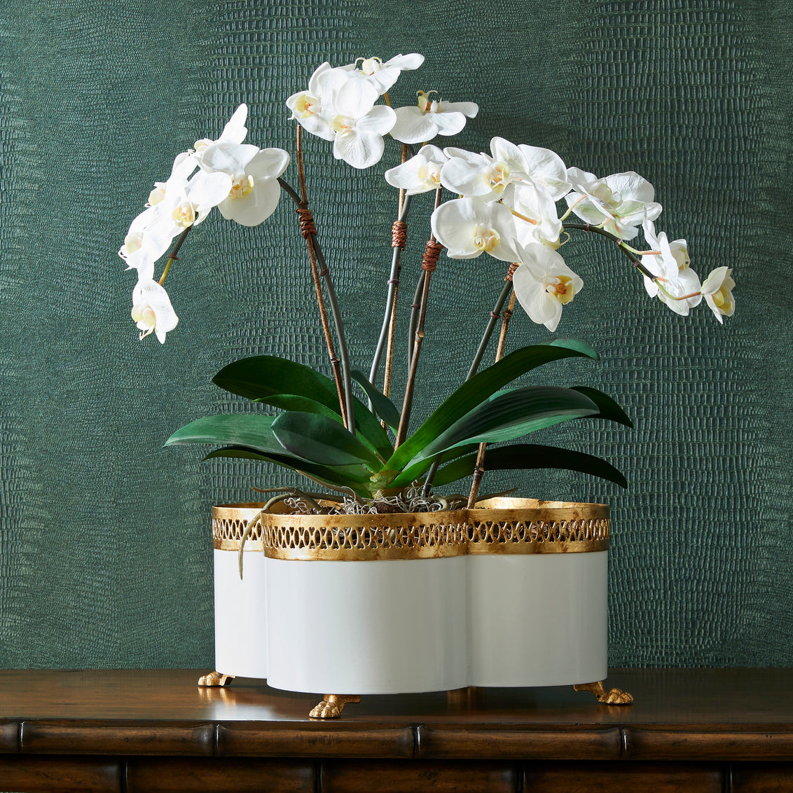 Tracery Cachepot - Cream (Sm) lifestyle display