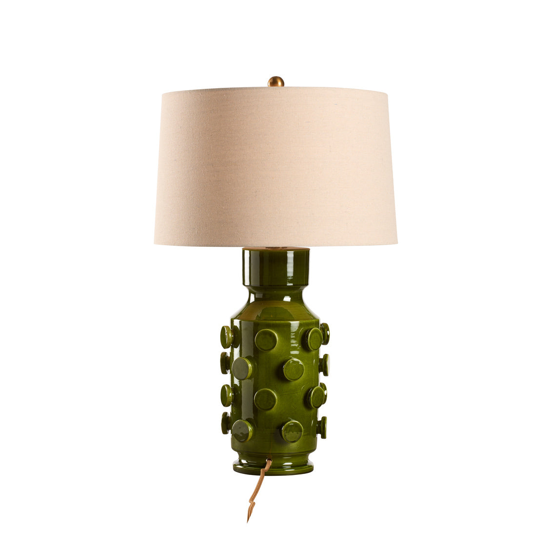 Ungaro Table Lamp - Green rear view, dimmer switch