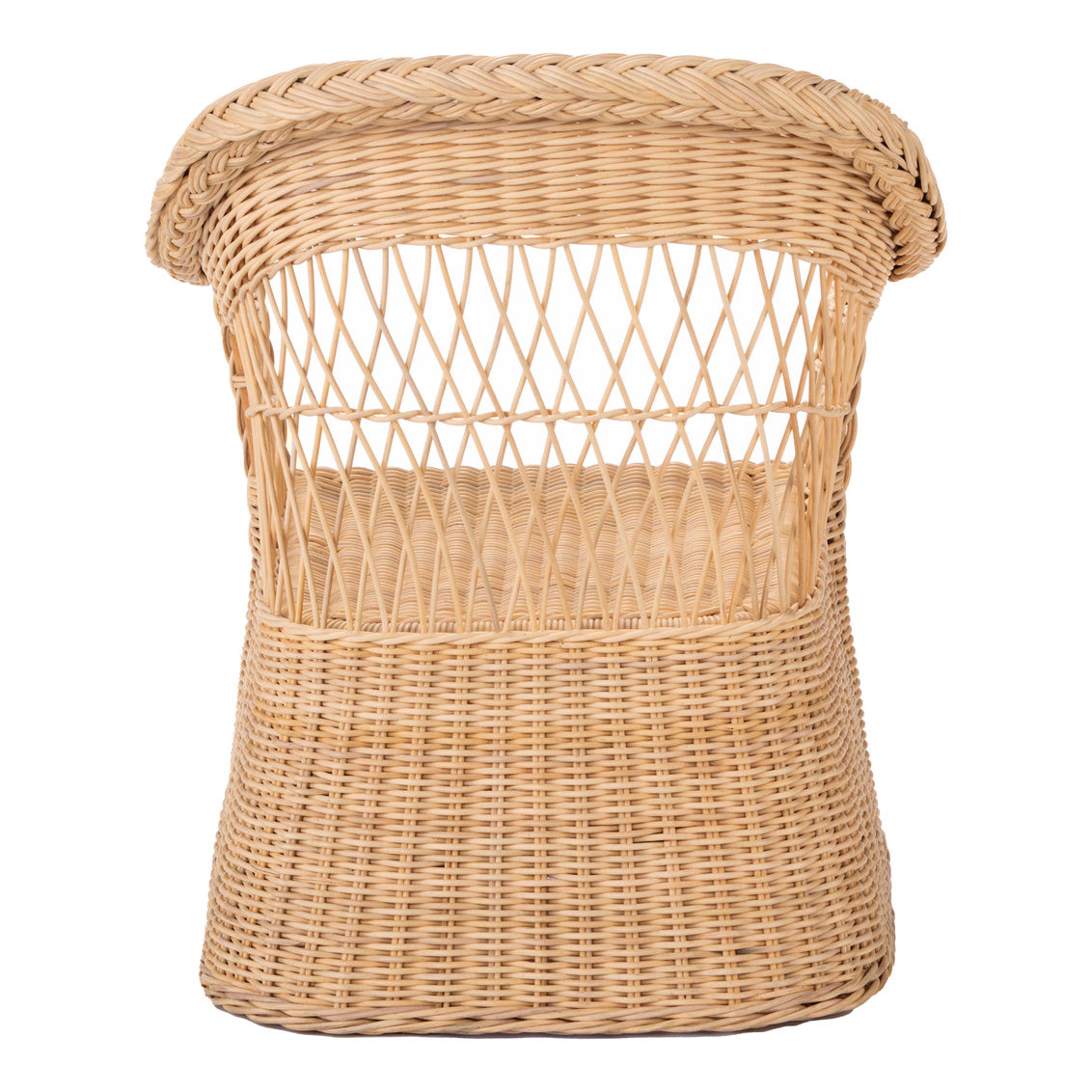 Worth Chair by Amanda Lindroth  natural rattan back view