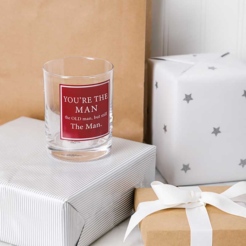 You're The Man 13 oz Rocks Glass makes a great gift