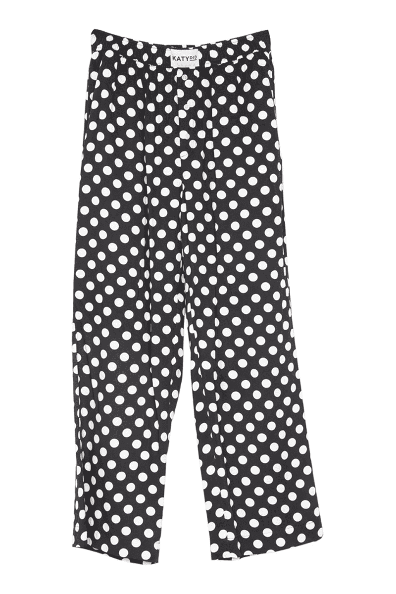 Black & White Polka Dots Boxer Pants