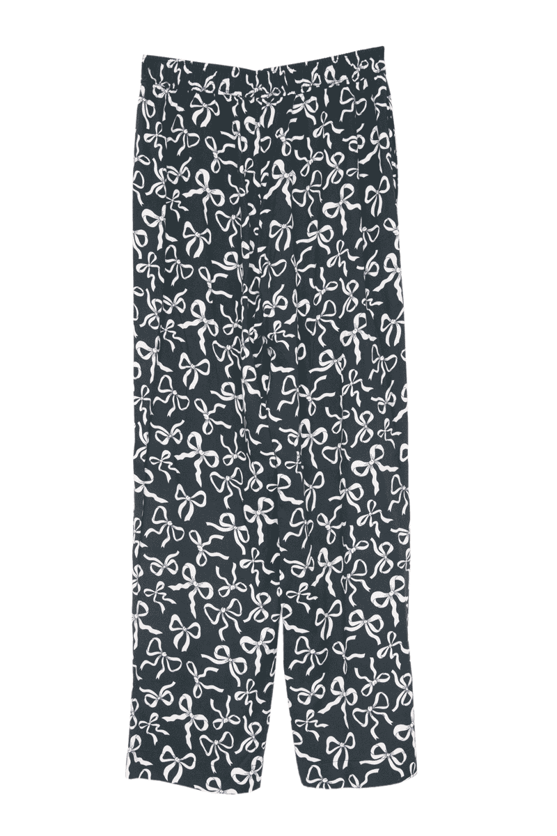 Black & White Bows Boxer Pants