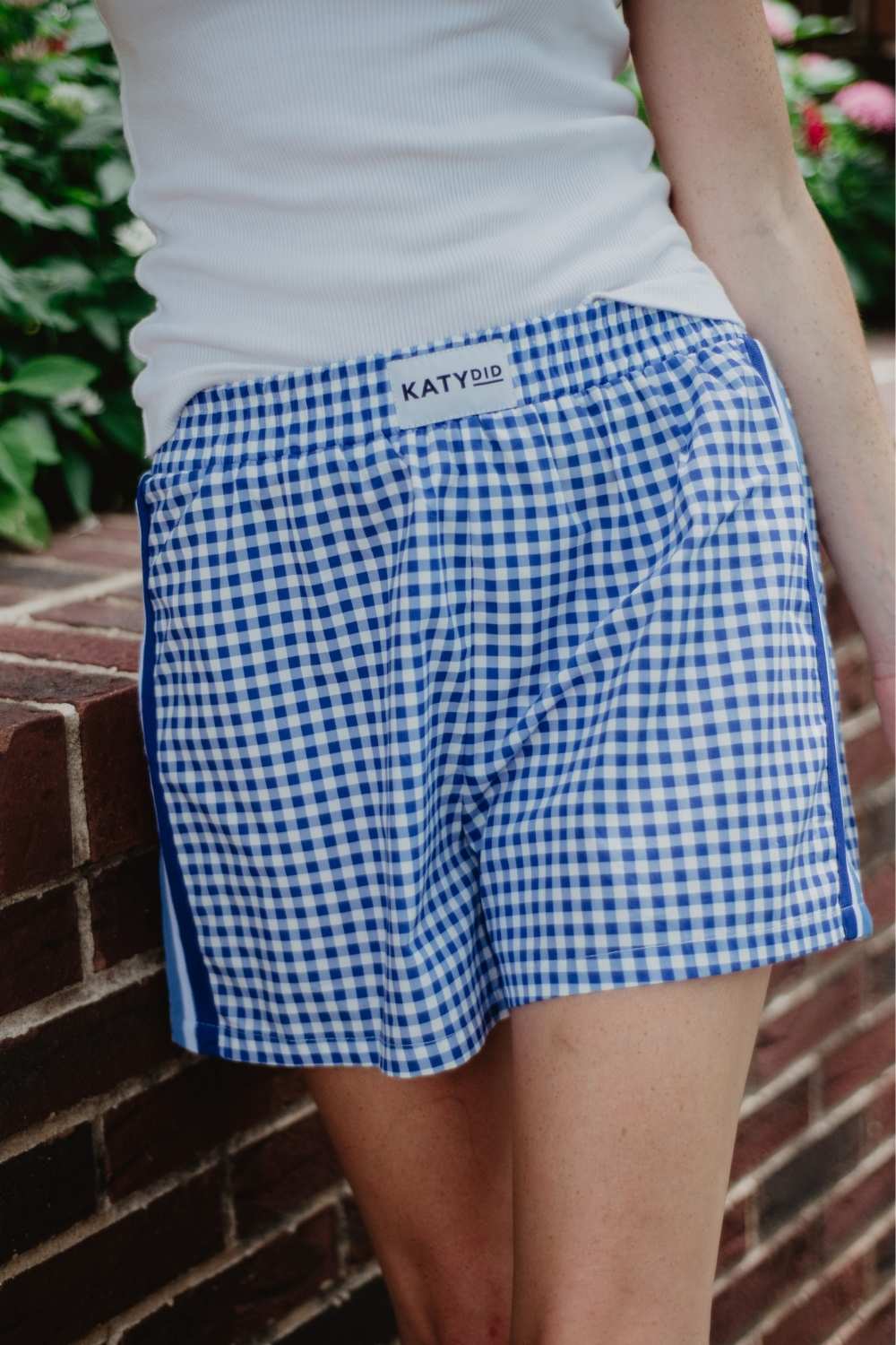 Blue Striped Ladies Boxer Shorts