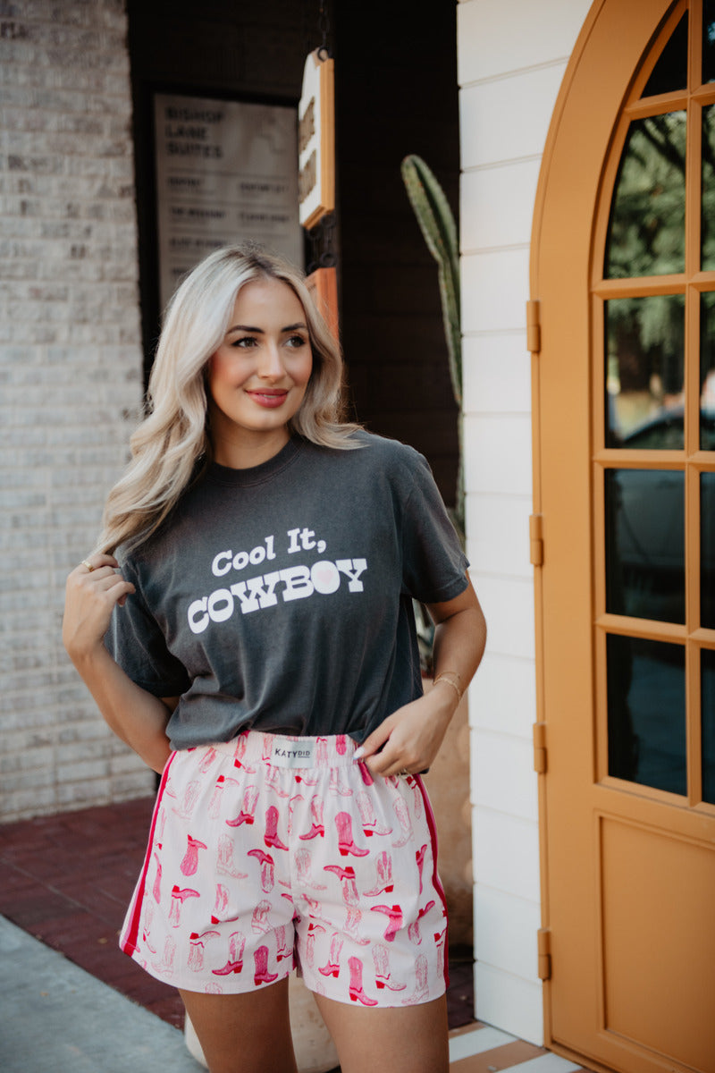 Light Pink Western Boxer Shorts