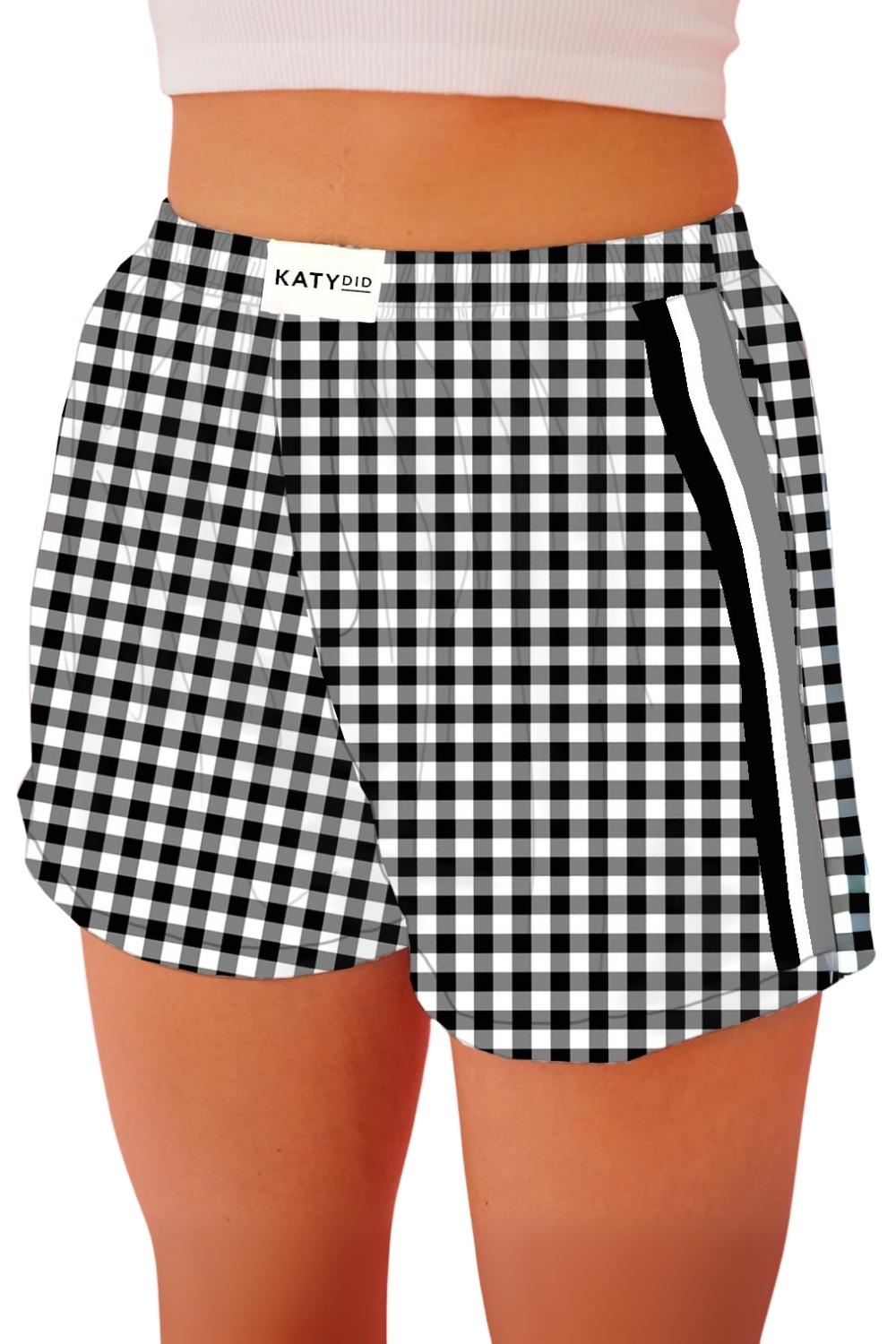 Black Plaid Boxer Shorts