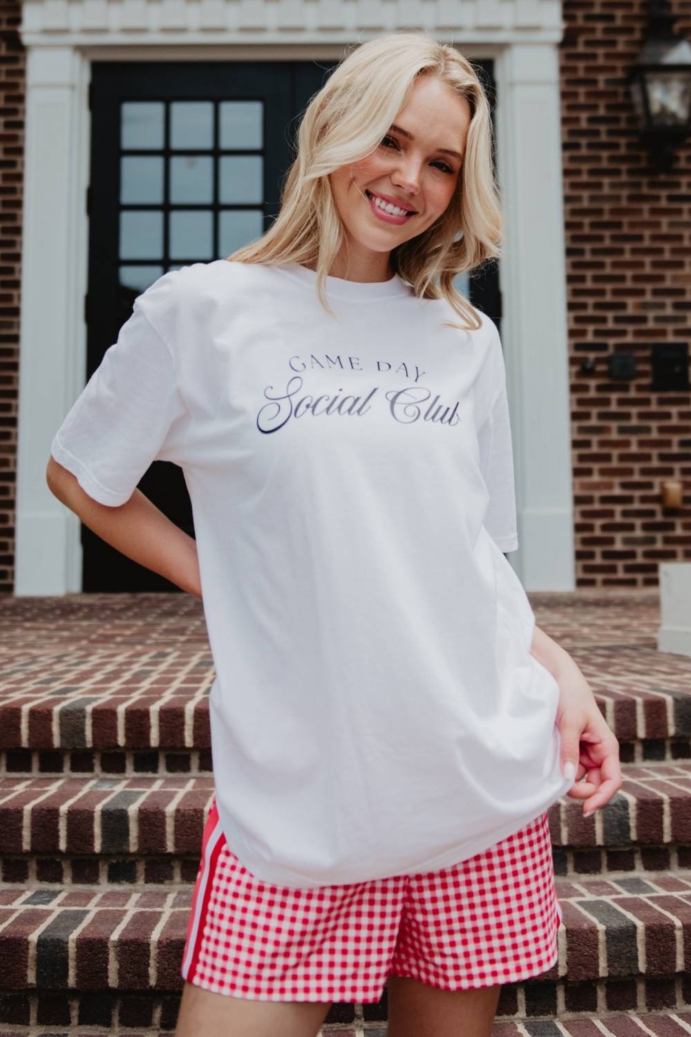 Game Day Social Club Graphic Tee in Pure White