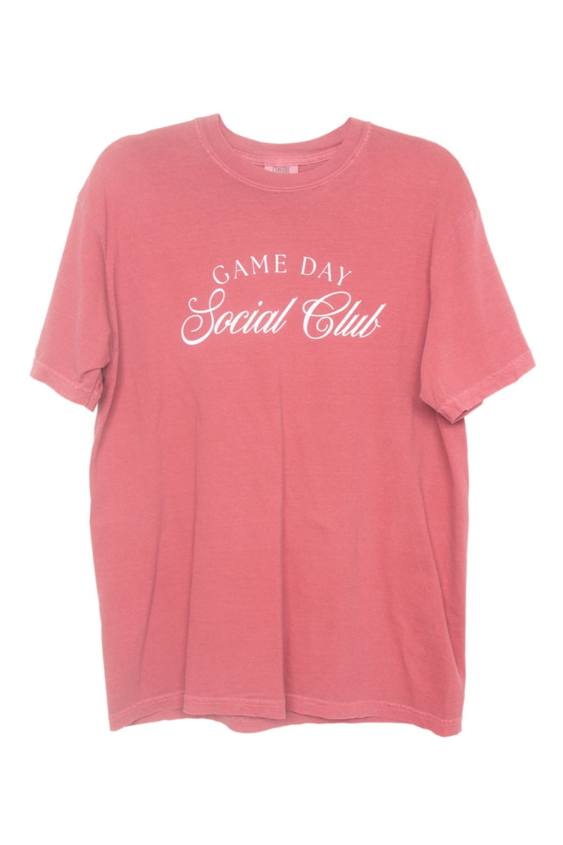 Game Day Social Club Graphic Tee in Crimson