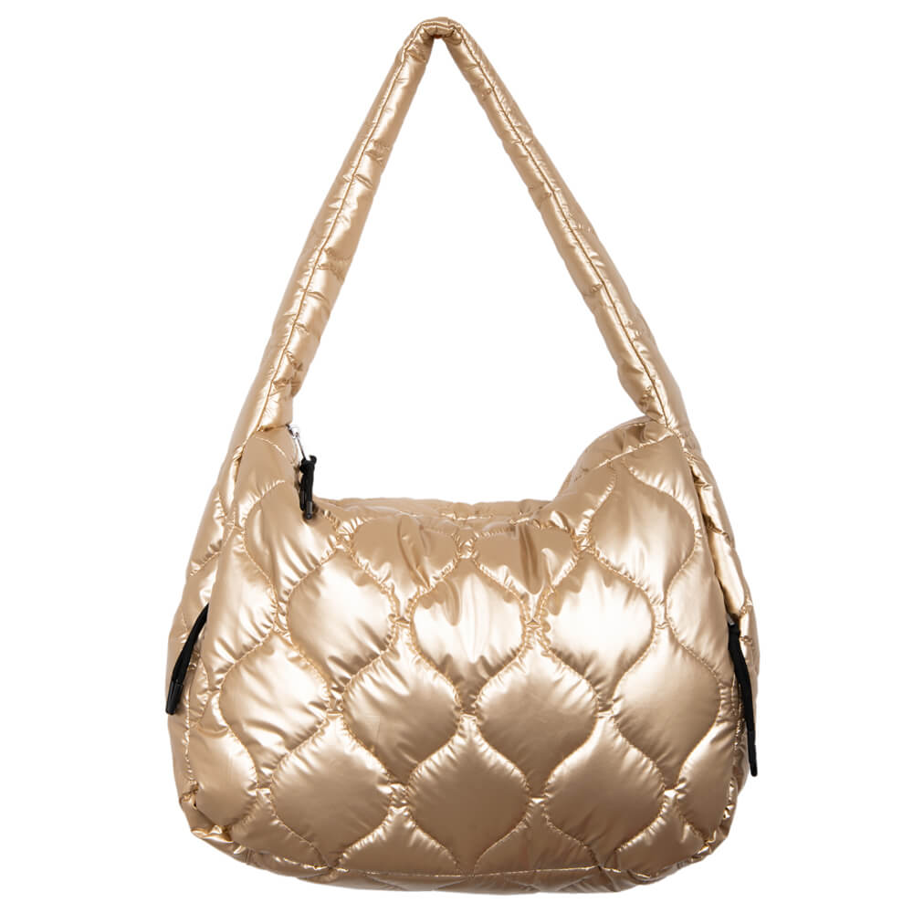 Metallic Gold Oversized Puffer Bag