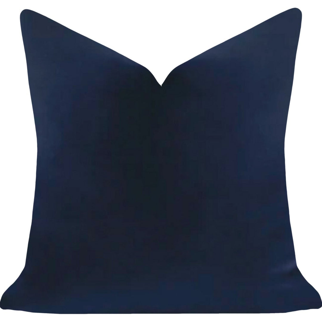 Cobalt Blue Solid Velvet Pillow